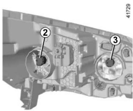 Technical diagram of a mechanical component with numbered parts labeled ② and ③