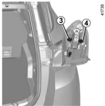 Technical diagram of a car interior with numbered components, likely for assembly or maintenance reference.