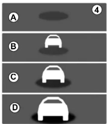 A B C D 4