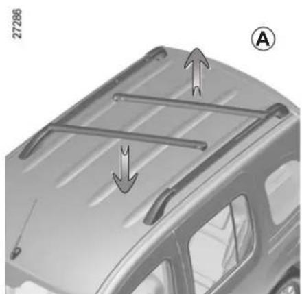 RENAULT Kangoo (2020) - To place the bars in the transverse position - 1