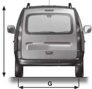 RENAULT Kangoo (2020) - Weight transfer on Estate and All Terrain versions, average wheelbase - 3