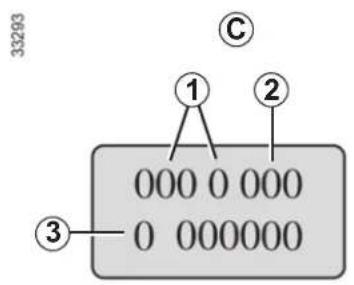33293 ① ② 000 0 000 0 000000 ③