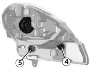 Technical diagram of a mechanical component with numbered parts labeled 4 and 5