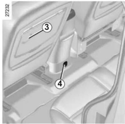 Technical diagram of a vehicle interior with numbered components, likely for assembly or maintenance reference.