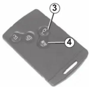 Diagram of a mobile phone with numbered buttons labeled 3 and 4 pointing to the screen interface.