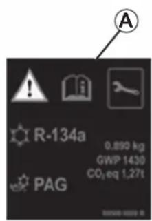 A R-134a 0.890 kg GWP 1430 CO₂ eq 1.27t PAG
