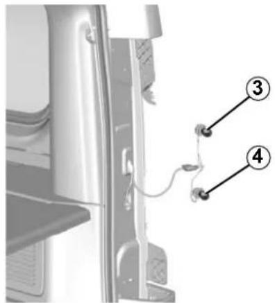 Diagram showing a device with labeled parts, including numbered annotations ③ and ④ pointing to connected components.