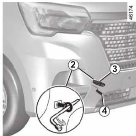 Diagram of a car's electrical plug assembly with numbered parts and an inset showing a cable connection detail.