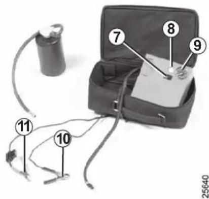 Labeled diagram of a medical or laboratory device with numbered components, likely for scientific or technical reference.