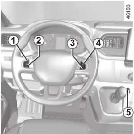Diagram of a vehicle dashboard with numbered parts for identification