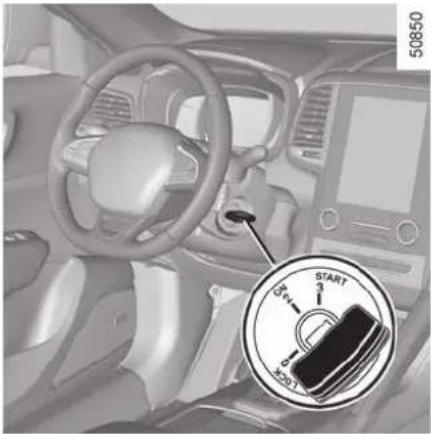 RENAULT Koleos (2020) - STARTING, STOPPING THE ENGINE: vehicle with key - 1