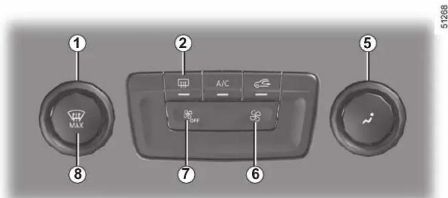 1 MAX 2 A/C OFF 3 4 5 6 7 8 51268