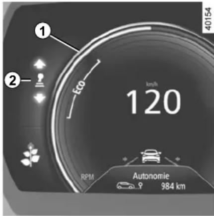 ① Eco km/h 120 RPM Autonomie 984 km