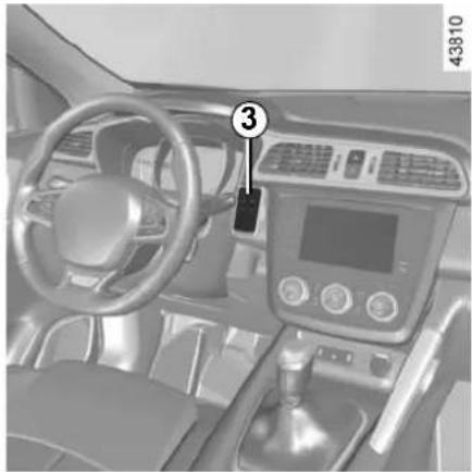 RENAULT Kadjar (2020) - STARTING, STOPPING THE ENGINE: vehicle with card (2/3) - 2