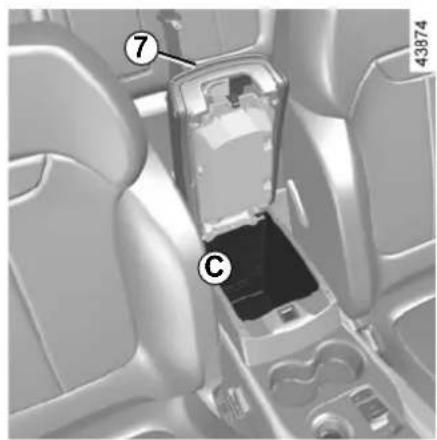 RENAULT Kadjar (2020) - Front centre armrest storage compartment C - 2