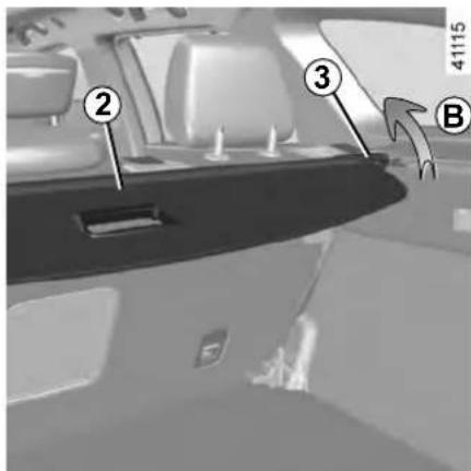 Diagram of a car interior with numbered components and directional arrows indicating flow or movement