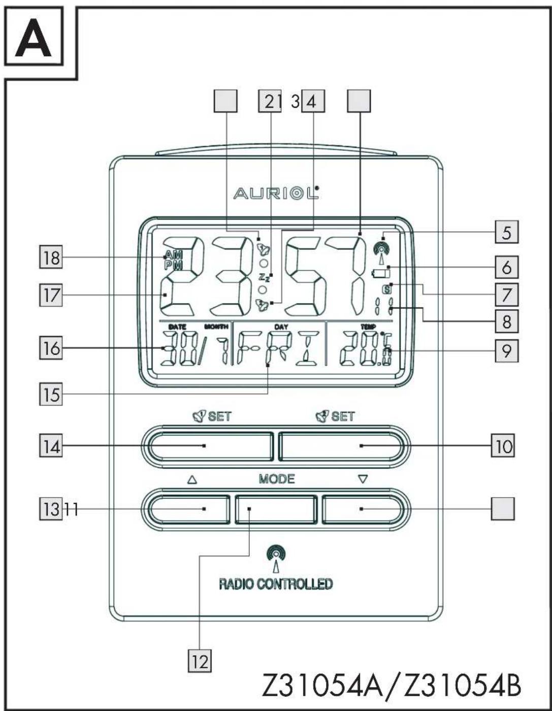 AURIOL IAN 282693 - LCD-FUNKWECKER - 4
