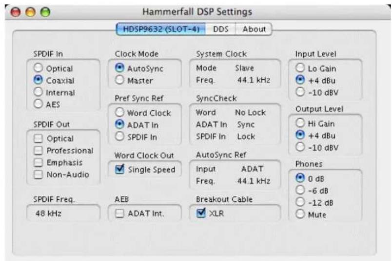 RME HDSP 9632 - Clock Modes - Synchronisation - 2