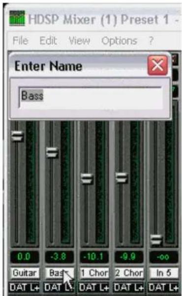 RME HDSP 9632 - Editing the Names - 2
