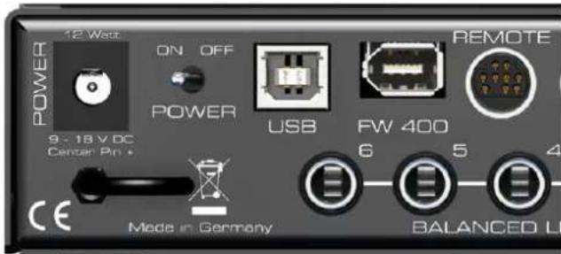 RME Fireface UCX - Connectors – Controls – Display - 4