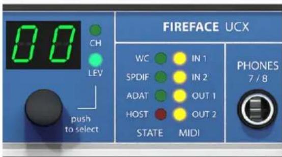 RME Fireface UCX - Connectors – Controls – Display - 2