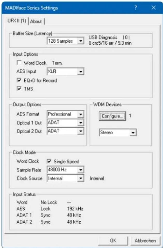 RME Fireface UFX II - Lock Registry - 1