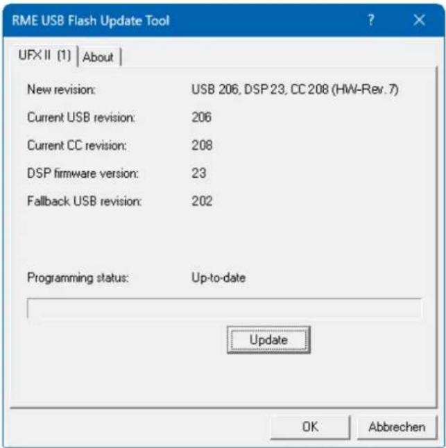 RME Fireface UFX II - Firmware Update - 1