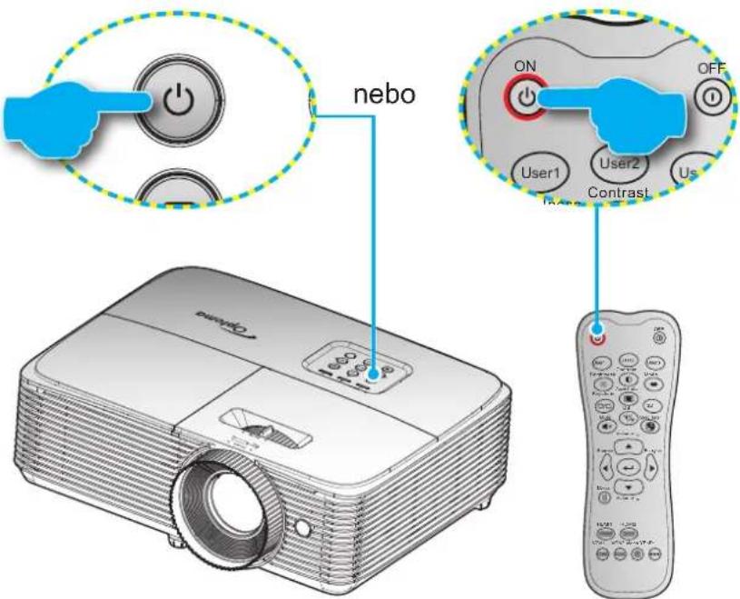 OPTOMA HD29He - Zapnutí / vypnutí projektoru - 1