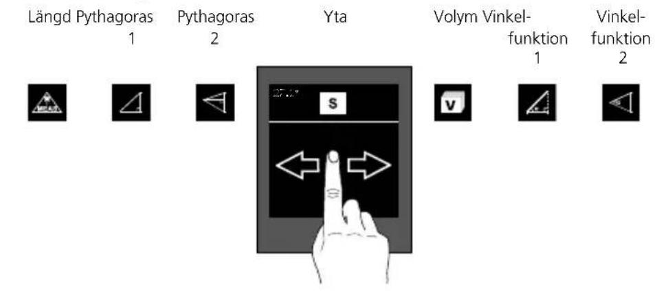 Längd Pythagoras 1 Pythagoras 2 Yta Volym Vinkel- funktion 1 Vinkel- funktion 2
