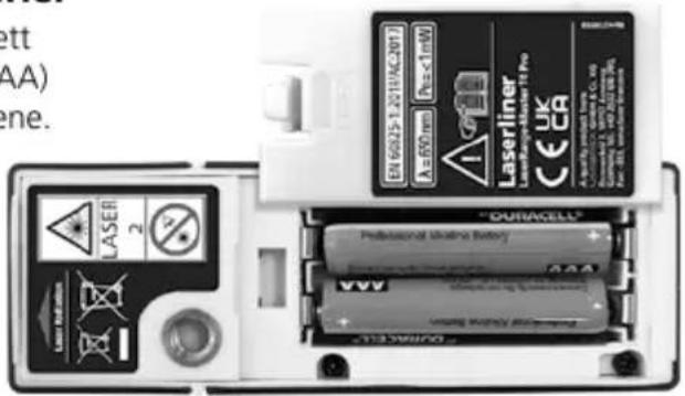 Laserliner LaserRange-Master T4 Pro - Innlegging av batterier - 1