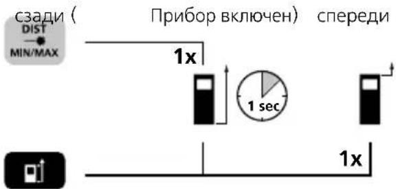 Laserliner DistanceMaster Compact Plus - Изменение плоскости измерения (опорной): - 1