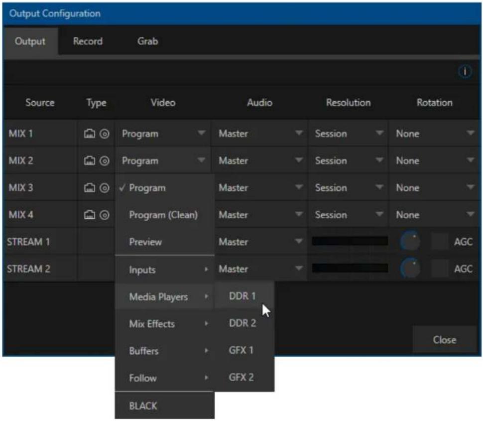 NEWTEK Tricaster Mini - OUTPUT CHANNEL OPTIONS - 1