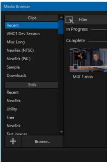 NEWTEK Tricaster Mini - SESSION AND RECENT LOCATIONS - 1