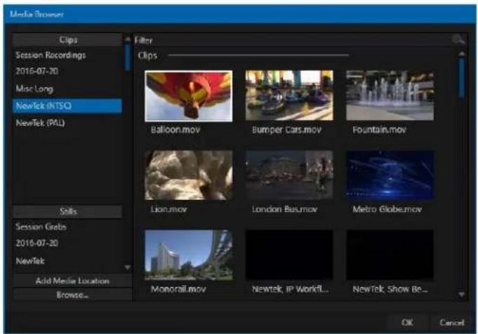 NEWTEK Tricaster Mini - Media Browser - 1