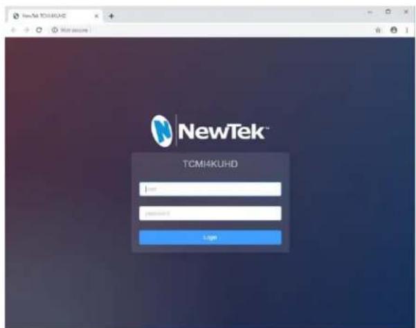 NEWTEK TriCaster TC1 - WEB CONFIGURATION - 2
