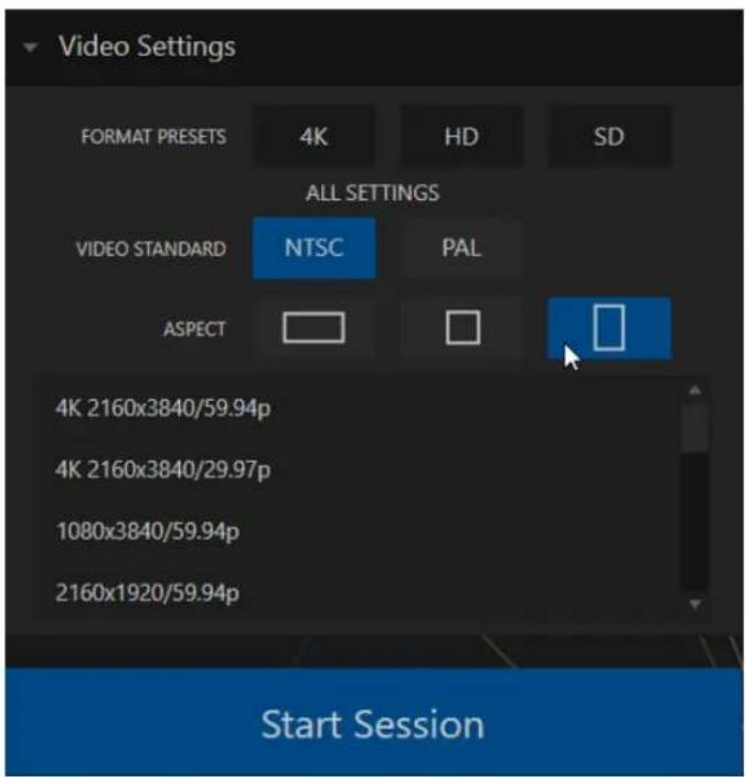 NEWTEK TriCaster TC1 - SESSION OPTIONS - 1