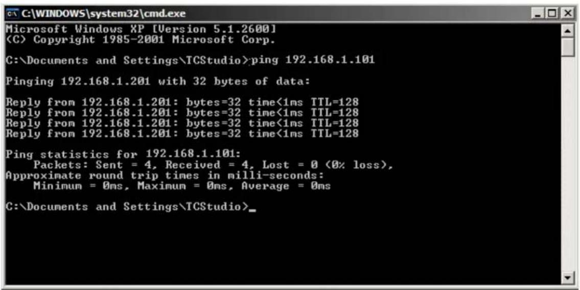 NEWTEK TriCaster TC1 - Issuing a Ping - 3