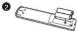 TCL 50C715 - - Установка батареек - 2