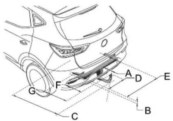 MG ZS EV (2019) - T owingBarDimensions - 1