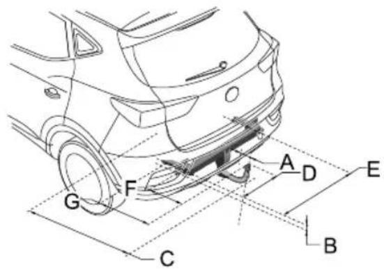 MG ZS (2018) - T owingBarDimensions - 1