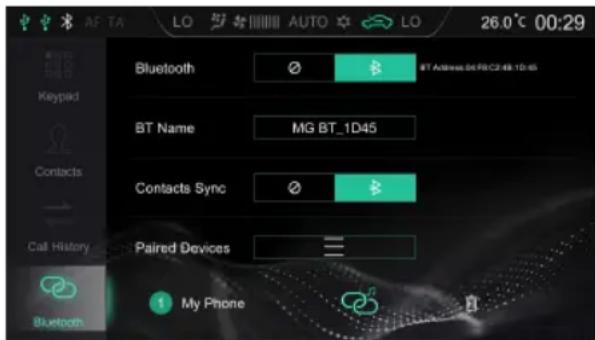 MG HS (2019) - BluetoothPairingandConnection - 1