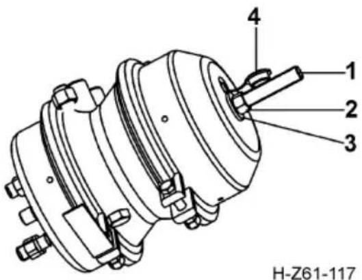 Dongfeng DFH4180 (2019) - Methods to release dual diaphragm type spring brake air chamber - 1