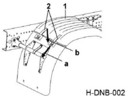 Dongfeng DFH4180 (2019) - Operation instructions for installing upper cover plate of fender: - 1
