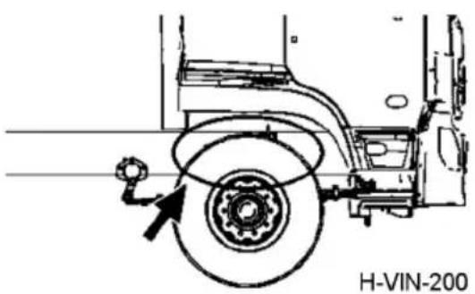 Dongfeng DFH4180 (2019) - Location of VIN - 1