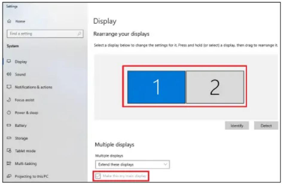ACER USB Type-C Dock III - Nastavení primárního monitoru - 1