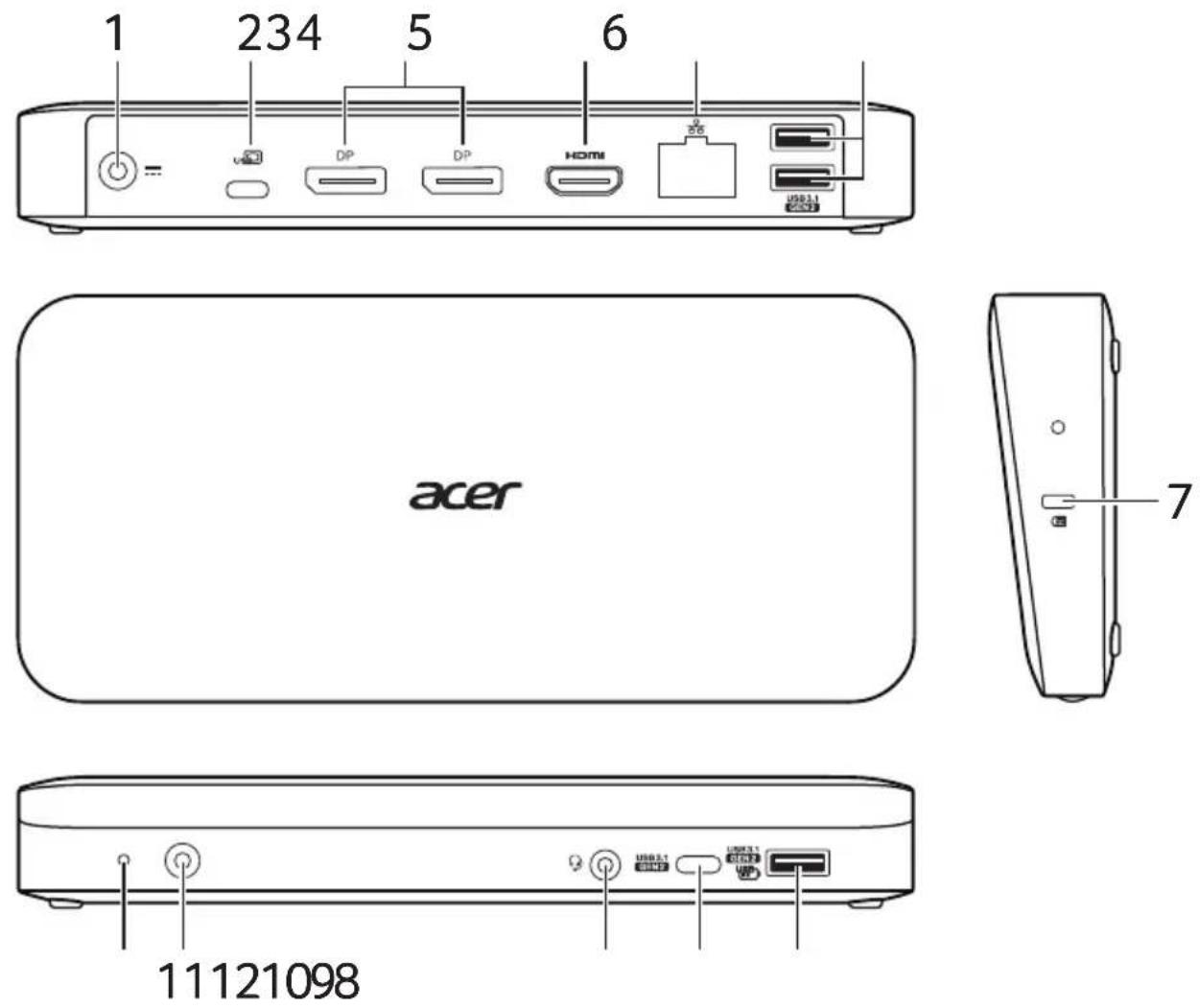 ACER USB Type-C Dock III - PŘEHLED PRODUKTU - 1