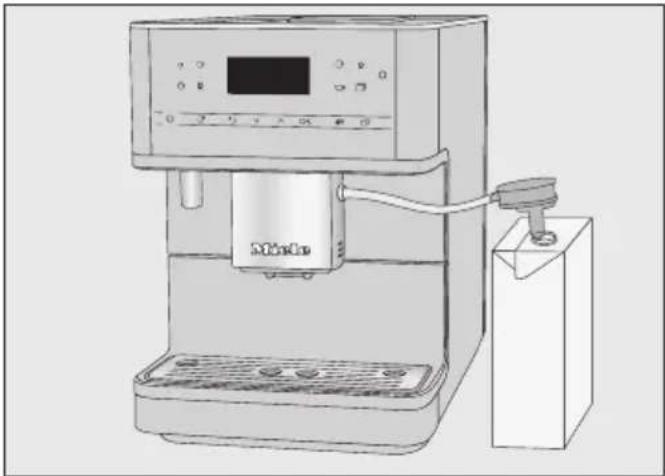 MIELE MilkPerfection CM 6360 - Using a milk carton with the milk siphon - 2