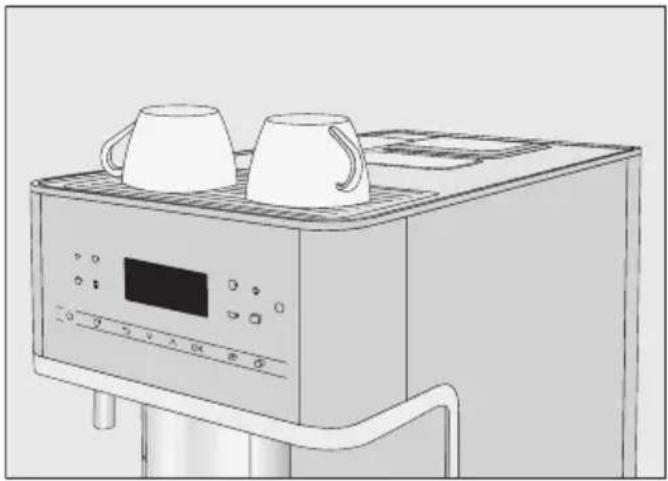 MIELE MilkPerfection CM 6360 - Switching the cup heater on or off - 1
