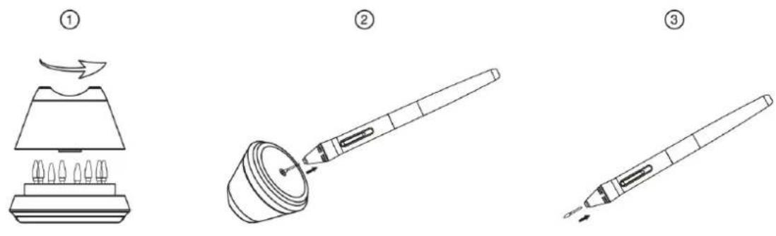 Huion Inspiroy H640P - Pen Nib Replacement - 1