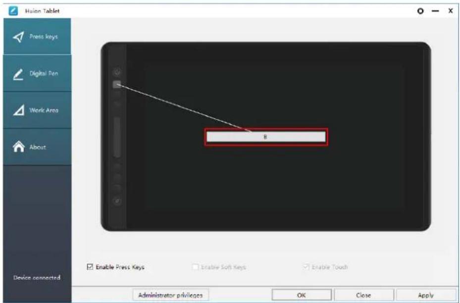 Huion Kamvas Pro 16 Premium - Press Keys Function Setting - 1